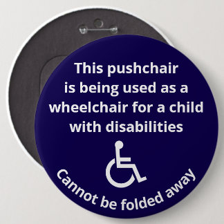 Benutzerdefinierter Hinweis: Kinderwagen-Rollstuhl Button