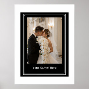 Benutzerdefinierter Hochzeit-Portrait-Poster Poster
