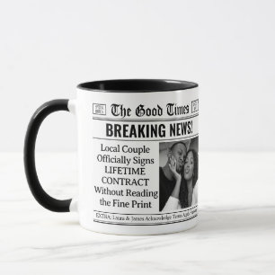 Benutzerdefinierter Hochzeitsbecher, Lustiges Hoch Tasse