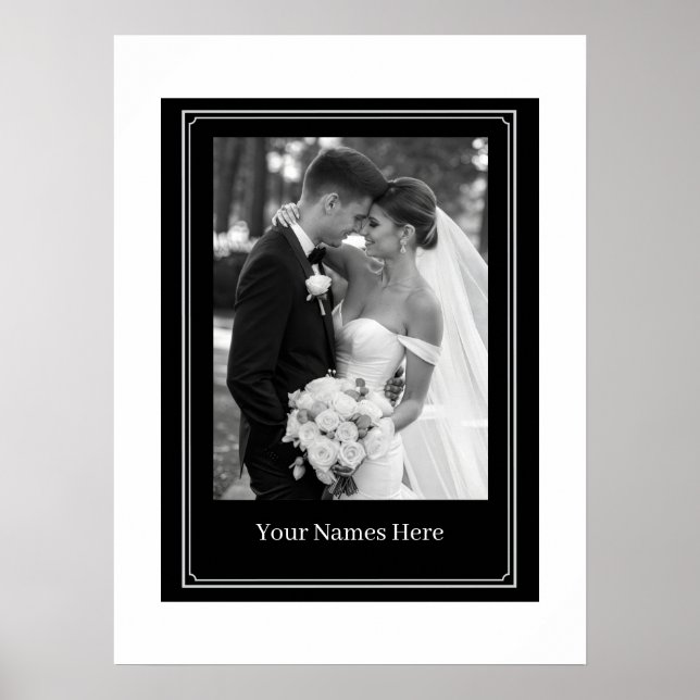 Benutzerdefinierter Hochzeitsposter Poster (Vorne)