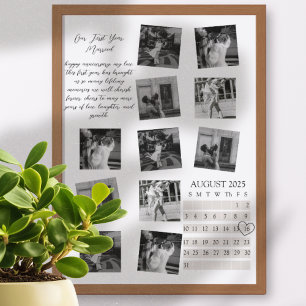 Benutzerdefinierter Hochzeitstag-Foto-Collage-Kuns Fotodruck