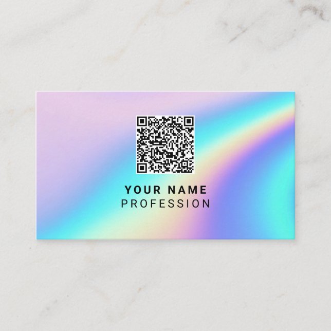Benutzerdefinierter Holografischer QR-Code Visitenkarte (Vorderseite)