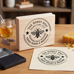 Benutzerdefinierter Honigwaben-Bienen-Verpackungs- Gummistempel