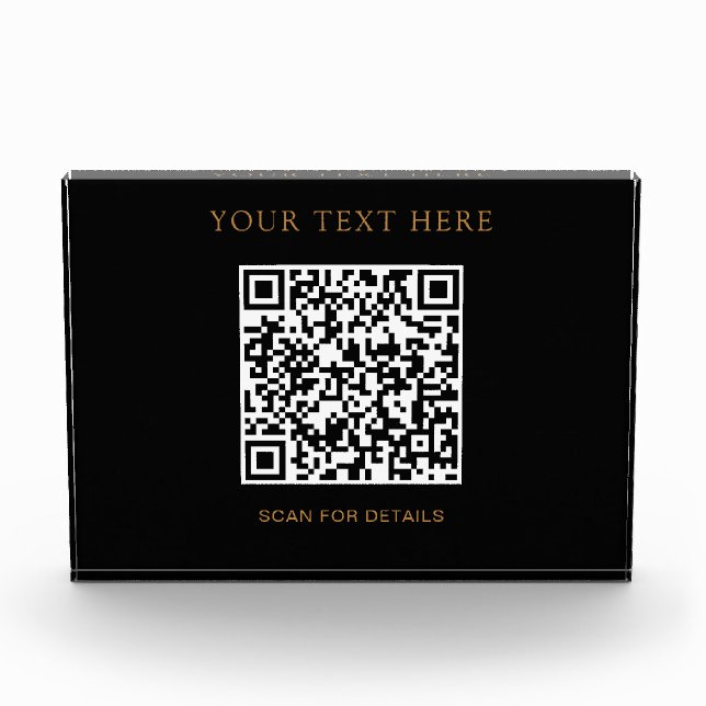 Benutzerdefinierter horizontaler Foto-Block mit QR Fotoblock (Vorderseite)