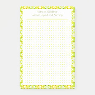 Benutzerdefinierter hübscher gelber Punktgitter-Ga Post-it Klebezettel