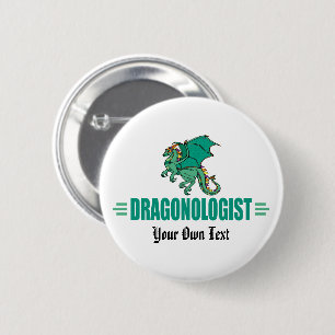 Benutzerdefinierter Humorvoller Grüner Drache Button