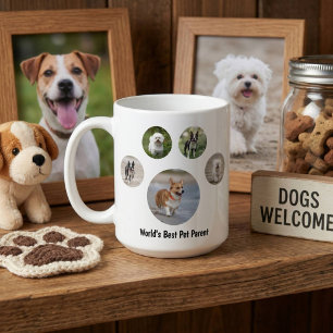 Benutzerdefinierter Hund Foto Pfotenabdruck Kaffeetasse