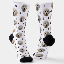 Benutzerdefinierter Hund-Foto-Pfotenabdruck Socken