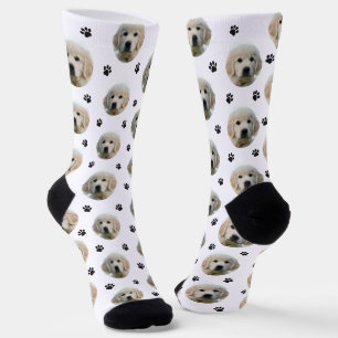 Benutzerdefinierter Hund-Foto-Pfotenabdruck Socken