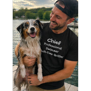 Benutzerdefinierter Hund Professioneller Schwimmer T-Shirt