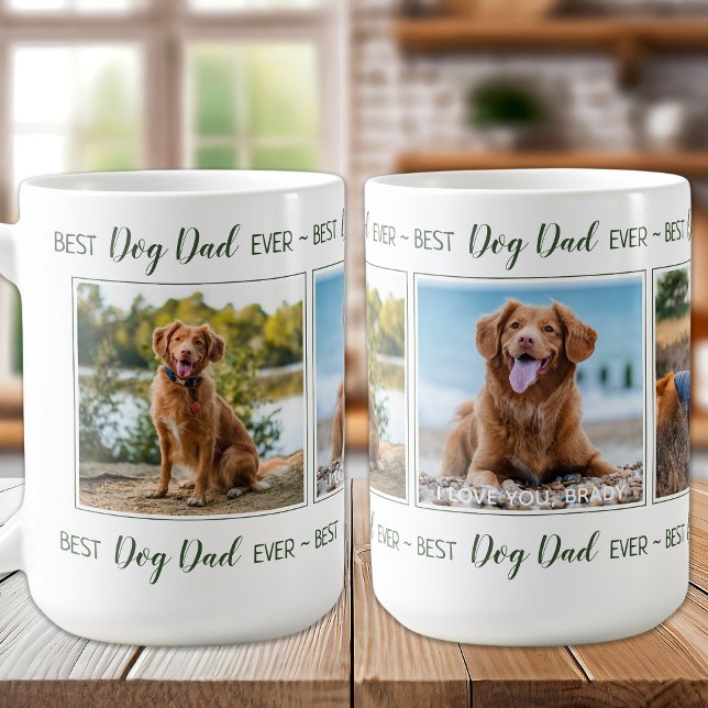 Benutzerdefinierter Hund Vater FotoCollage Kaffeetasse (Von Creator hochgeladen)