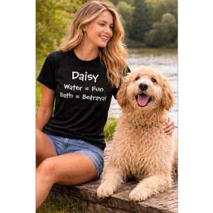 Benutzerdefinierter Hunde Liebhaber Wasser Spaß T-Shirt
