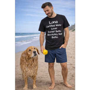 Benutzerdefinierter Hunde-Name Zertifizierter Wass T-Shirt