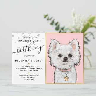 Benutzerdefinierter Hundetext zum Geburtstag-Foto  Einladung