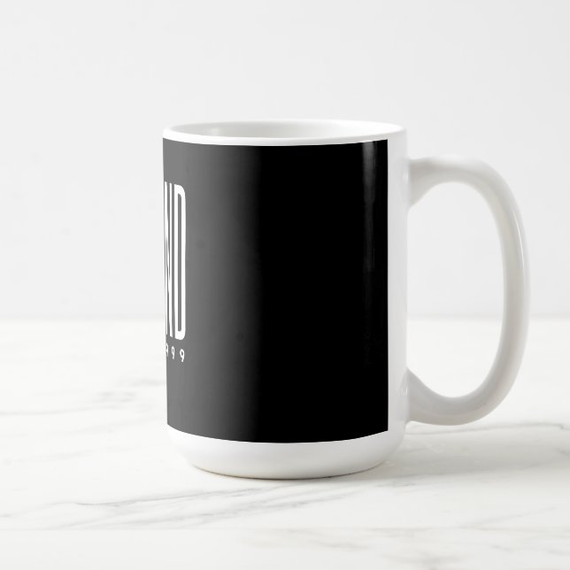 Benutzerdefinierter Husband-Text für Schwarzen Men Kaffeetasse (Rechts)