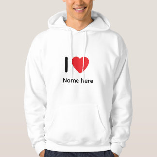 Benutzerdefinierter I Love You Hoodie – Personalis