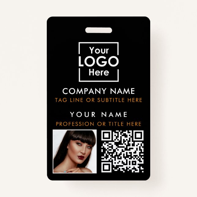Benutzerdefinierter ID-Foto QR-Code für Mitarbeite Ausweis (Vorderseite)