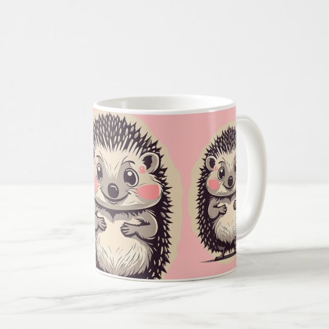 Benutzerdefinierter Igel-Hedgie Kaffeetasse (VorderseiteRechts)