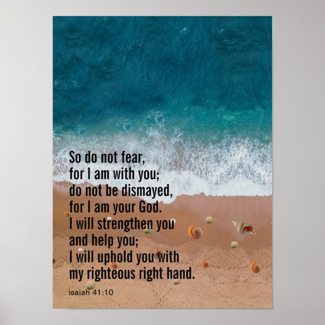Benutzerdefinierter Inspiration Bibel Verse Beach Poster (Vorne)