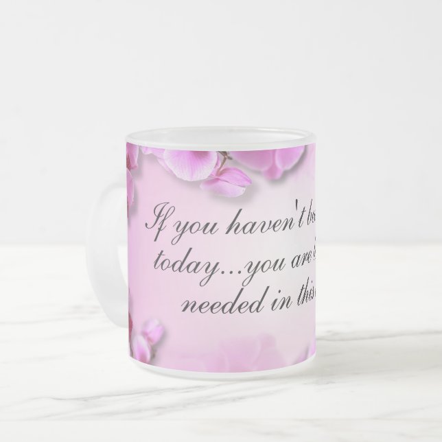 Benutzerdefinierter inspirierender rosa Orchid Mattglastasse (Vorderseite Links)