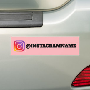 Benutzerdefinierter Instagram Social Media Handle  Autoaufkleber