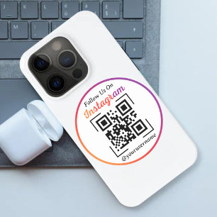 Benutzerdefinierter Instagramm Business QR-Code Runder Aufkleber