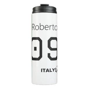 Benutzerdefinierter Italien-Fußballfan-Jersey-Stil Thermosbecher