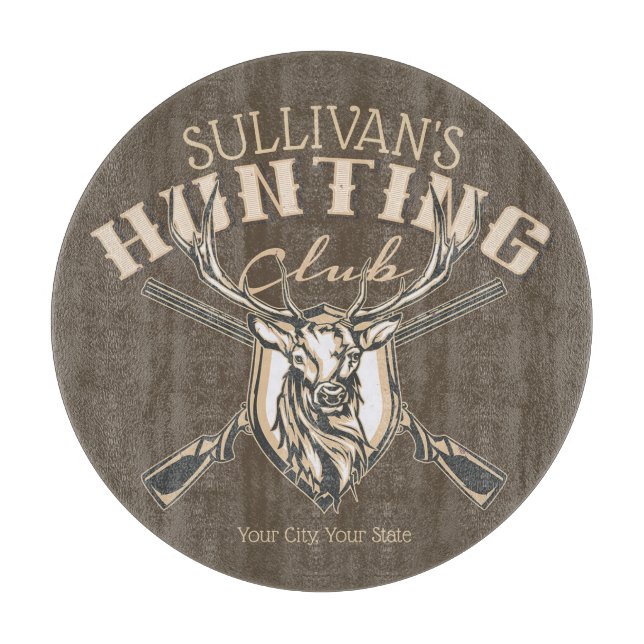 Benutzerdefinierter Jäger NAME Deh Trophy Rifle Ja Schneidebrett (Vorderseite)