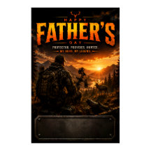 Benutzerdefinierter Jäger-Vater-Poster-Druck