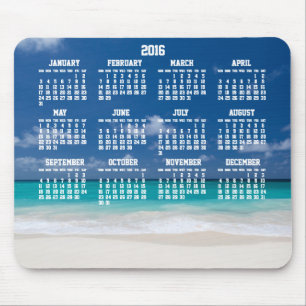 Benutzerdefinierter Jahreskalender 2016 Mouse Pad  Mousepad