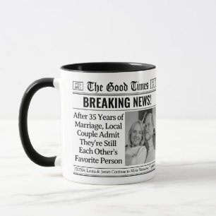 Benutzerdefinierter Jubiläumsbecher, Lustiges Paar Tasse