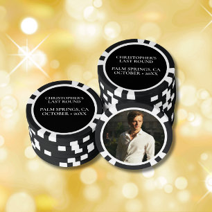 Benutzerdefinierter Junggesellen-Foto-Golfmarker Pokerchips