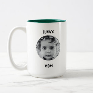 Benutzerdefinierter Kaffee-Becher mit Bild & Namen Zweifarbige Tasse
