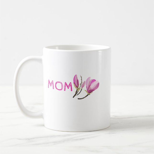 Benutzerdefinierter Kaffee-Geburtsblumen-Becher |  Kaffeetasse (Links)
