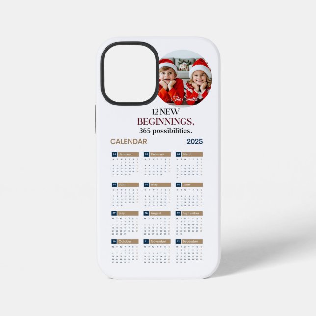 Benutzerdefinierter Kalender 2025 iPhone 12 Mini Hülle (Rückseite)