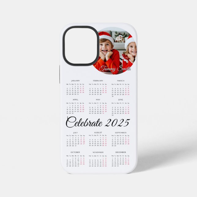 Benutzerdefinierter Kalender 2025 iPhone 12 Mini Hülle (Rückseite)