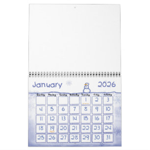 Benutzerdefinierter Kalender Bemalte Jahreszeiten