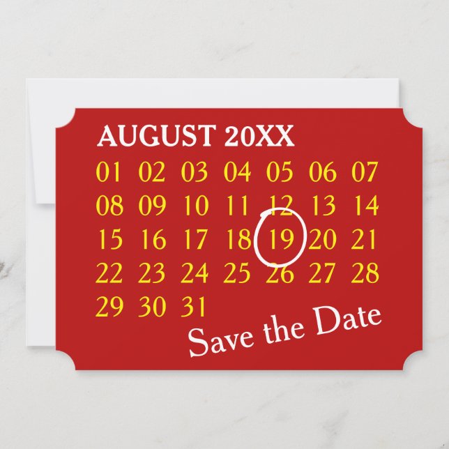 Benutzerdefinierter Kalender + Foto, Backgr, Text Save The Date (Vorderseite)