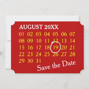 Benutzerdefinierter Kalender + Foto, Backgr, Text Save The Date
