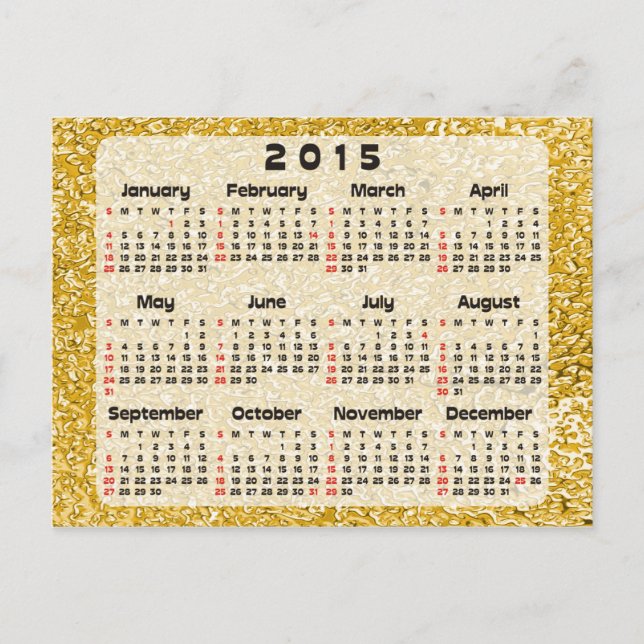 Benutzerdefinierter Kalender + Ihr eigenes Foto /  Postkarte (Vorderseite)