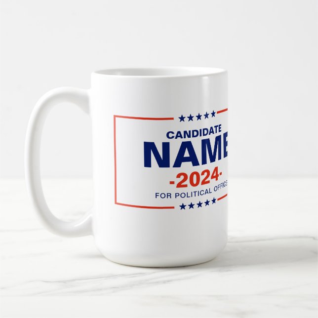 Benutzerdefinierter Kandidatenname Kaffeetasse (Links)