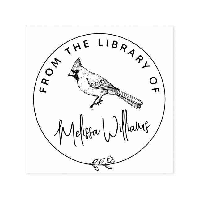 Benutzerdefinierter Kardinal Ex Libris aus dem Bib Permastempel (Design)