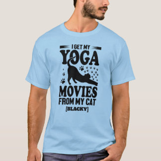 Benutzerdefinierter Katzenname Lustige Yoga-Übunge T-Shirt