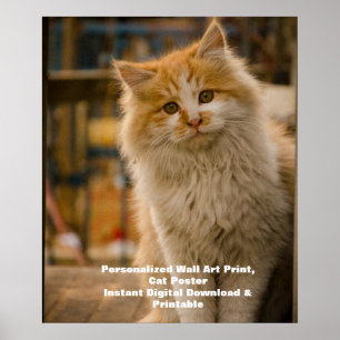 Benutzerdefinierter Katzenposter - Digitale Tierpo Poster