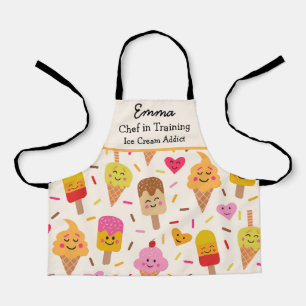 Benutzerdefinierter Kawaii-Eiscreme-Lutscher Koch Schürze