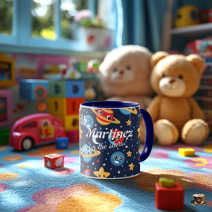 Benutzerdefinierter Kawaii-Weltraum-Abenteuer-Bech Tasse