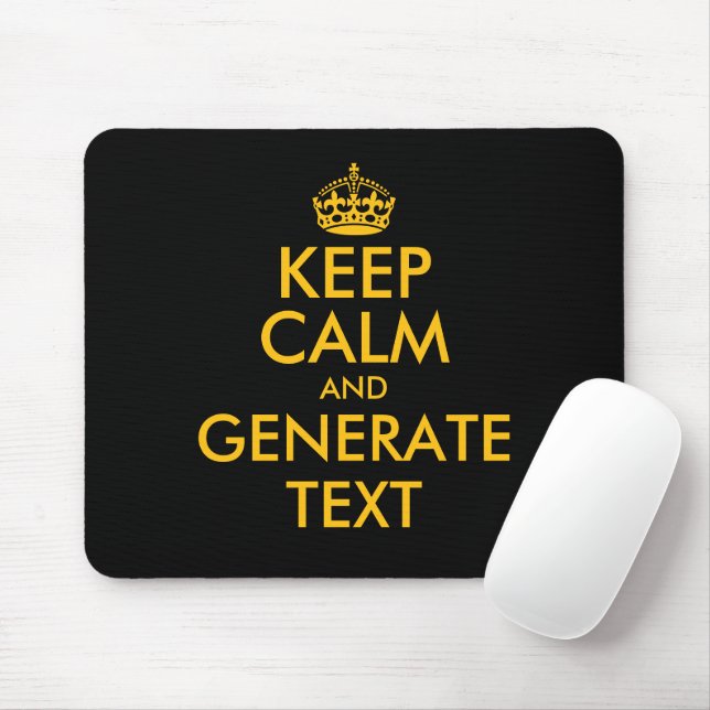 Benutzerdefinierter Keep-Calm-Mauspad-Druckgenerat Mousepad (Mit Mouse)