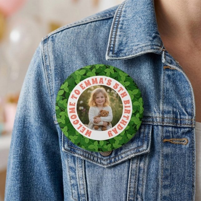 Benutzerdefinierter Kinder-Geburtstagsbutton mit F Button (Von Creator hochgeladen)