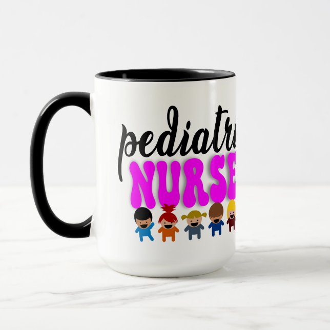 Benutzerdefinierter Kinderkrankenschwester-Mug Tasse (Links)