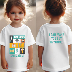 Benutzerdefinierter Kinderprofi-Immobilienmakler Baby T-shirt